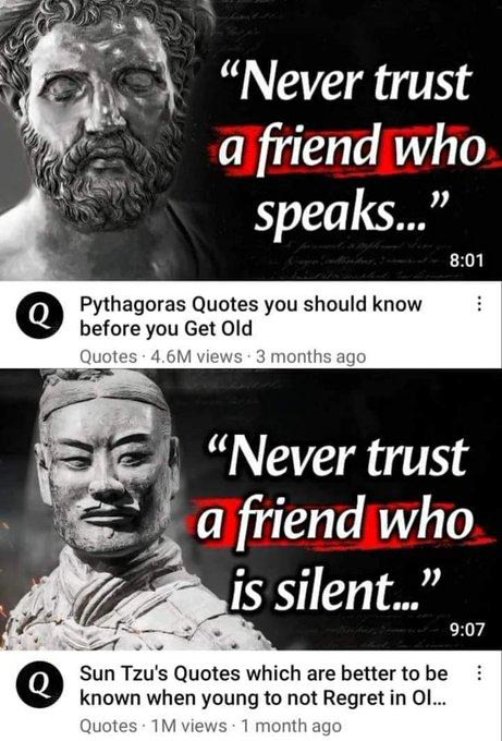 Never trust a friend?
