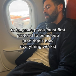 Pretend to sleep to sleep