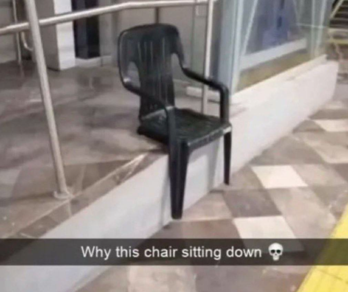 Chair sitting down