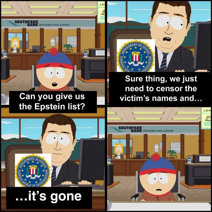 Epstein list... and it's gone