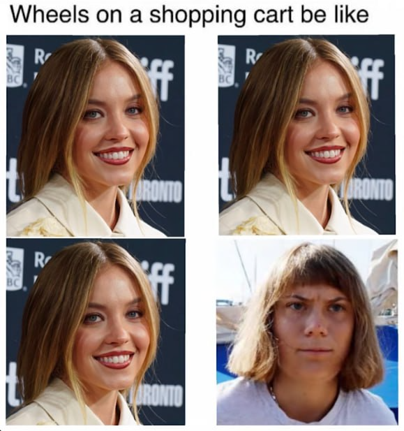 Wheels on a shopping cart